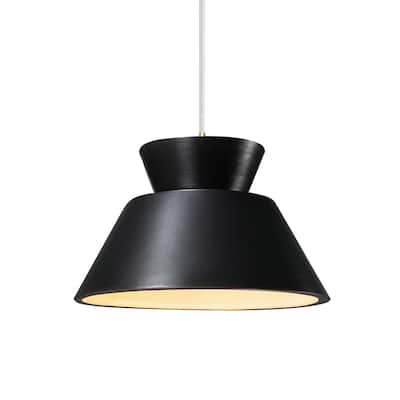 Carson Carrington Sallerup Trapezoid Antique Brass Pendant - Antique Brass, Carbon Matte Black, White