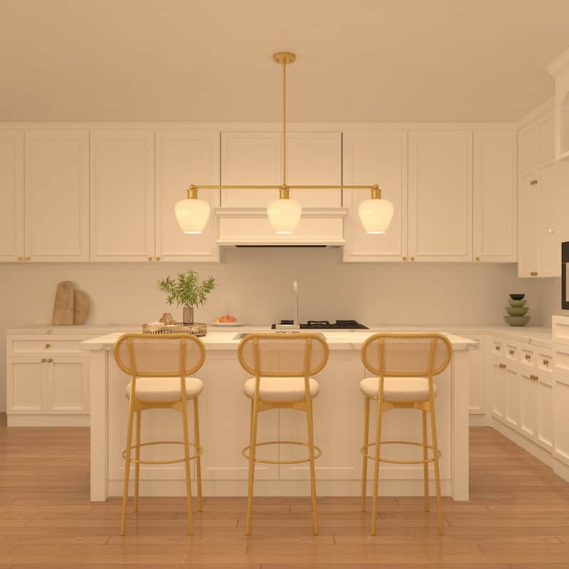 Acroma 3 - Light Dimmable Kitchen Island Linear Chandelier