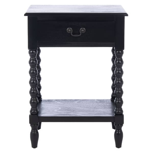 SAFAVIEH Athena 1-Drawer 1-Shelf Accent Table - 16" W x 19" D x 26" H - Black