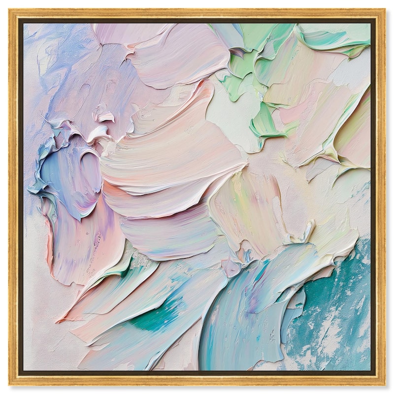 Flowing Mousse I Canvas by Art Remedy - 24" x 24" - Gold