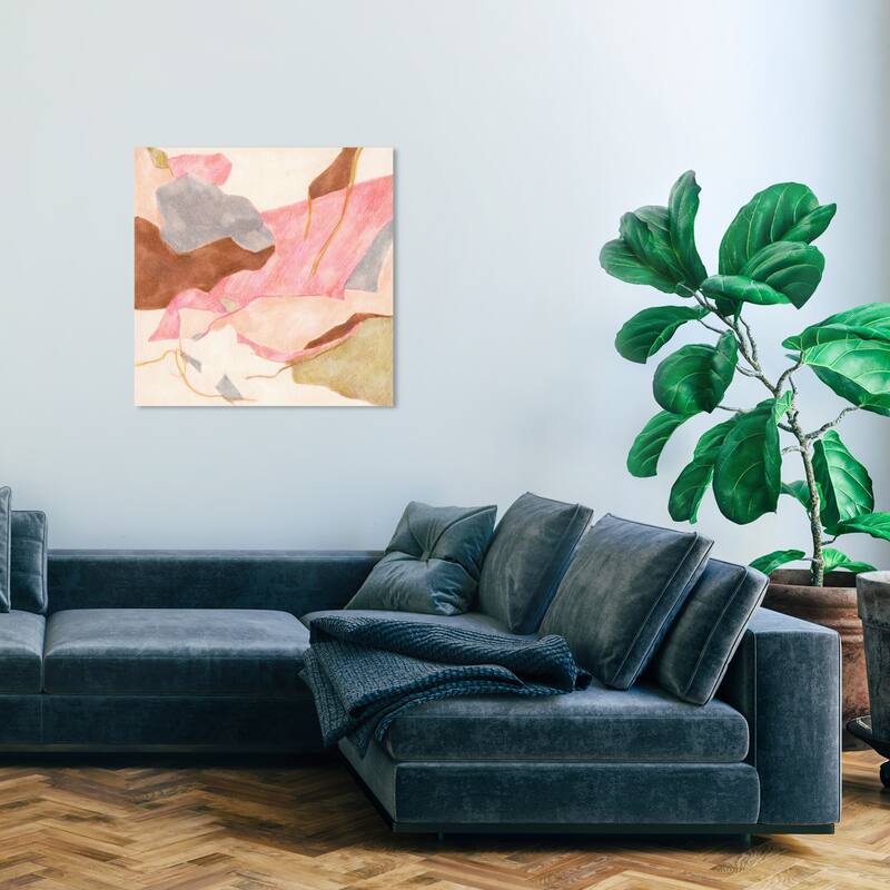 Wynwood Studio Canvas Abstract Grand Pink Canyon Pink and Modern & Contemporary Wall Art Canvas Print - 30 x 30
