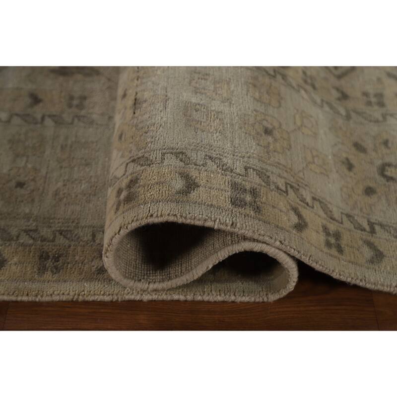 Oushak Area Rug Hand-Knotted Oriental Wool Carpet - 8'11"x 12'0"