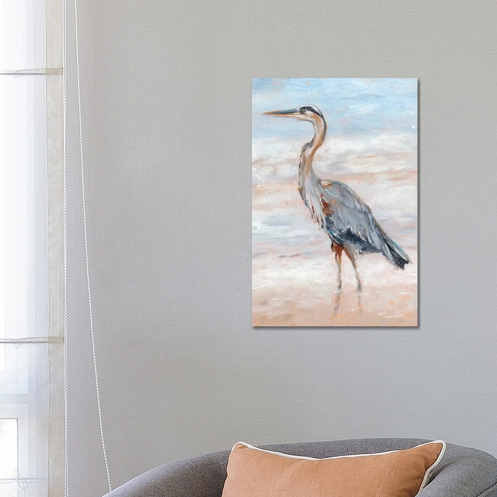 iCanvas 'Beach Heron II' by Ethan Harper Canvas Print