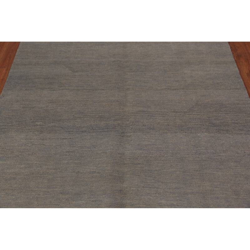 Modern Gray Gabbeh Oriental Area Rug Handmade Wool Carpet - 5'4" x 7'8"