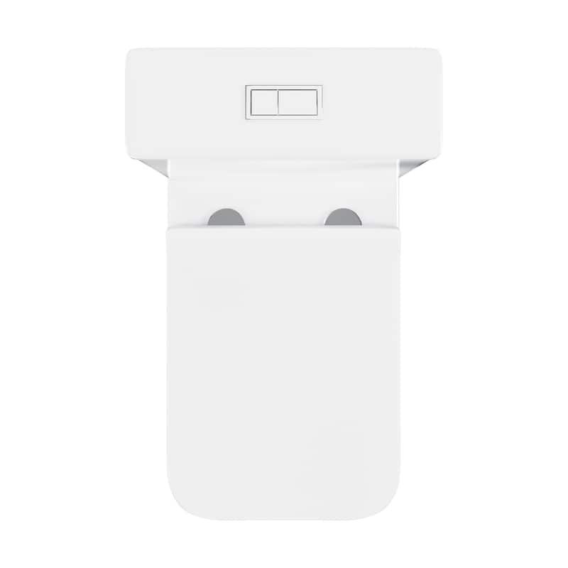 Nmes Two-Piece Square Toilet Dual-Flush 1.1/1.6 Gpf - 25.59" x 14.171" 31.5"