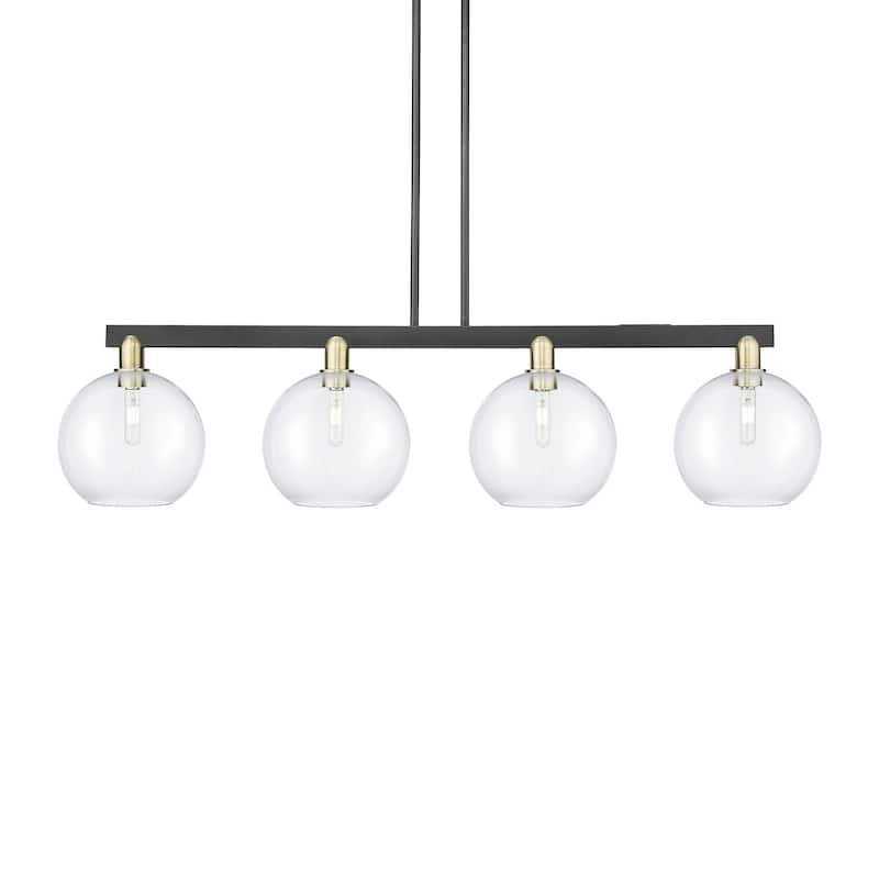 Innovations Lighting 716-4I-13-53 Athens Linear Athens 4 Light 53" - Black Antique Brass / Clear