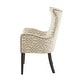preview thumbnail 4 of 7, Madison Park Angelica Tan Arm Dining Chair (Set of 2)