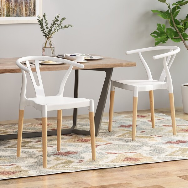 Mountfair Modern Wood Leg Dining Chairs (Set of 2) by Christopher Knight Home. Opens flyout.