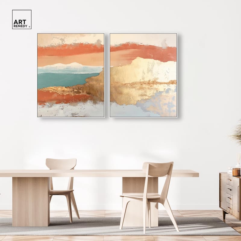 Earthy Glow I Canvas Set of 2 by Art Remedy