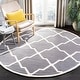 preview thumbnail 10 of 84, SAFAVIEH Handmade Chatham Eppie Modern Moroccan Wool Rug 5' Round - Dark Grey/Ivory - Round