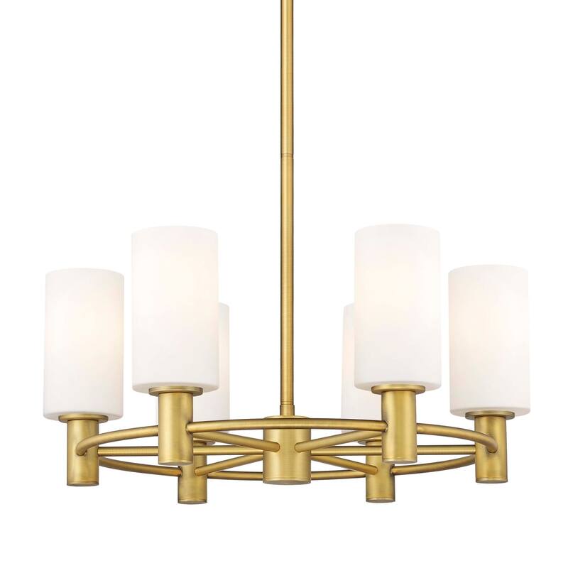Innovations Lighting 434-6CR-11-24 Crown Point Chandelier Crown Point - Brushed Brass
