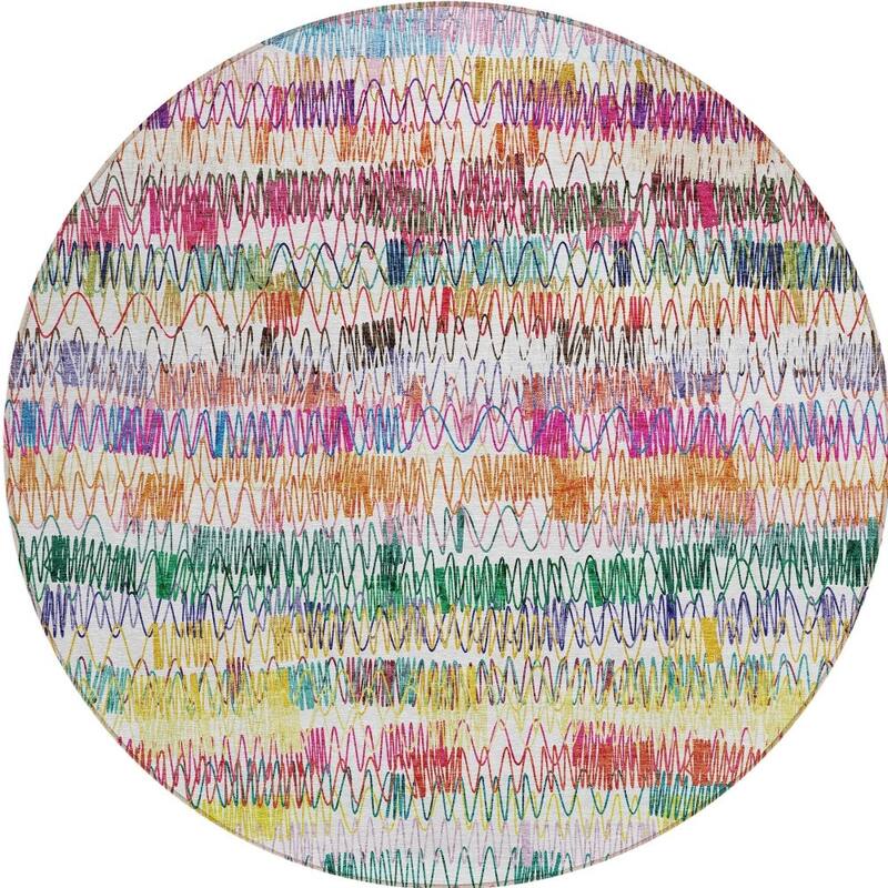 HomeRoots Striped Transitional Rectangle Outdoor Rug
