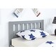 preview thumbnail 7 of 5, Gray Twin Size Bed Platform Frame with Headboard