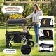preview thumbnail 15 of 20, Costway Foldable Wagon Stroller for 2 Kids, Double Seater Toddler - See Details