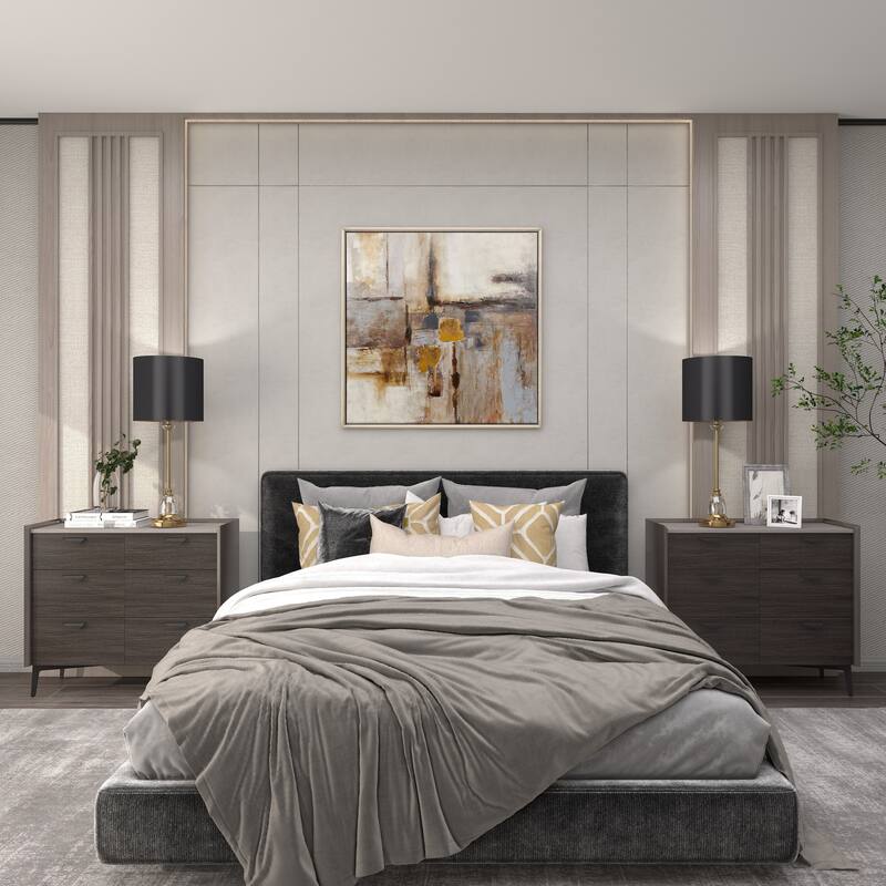 Crystal Room Table or Buffet Lamp with Black Shade and Gold Accents - Black or Gold - Roche River Decor