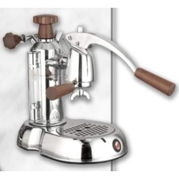 La Pavoni ESW8 Stradivari 8Cup Manual Espresso Machine chrome/wood
