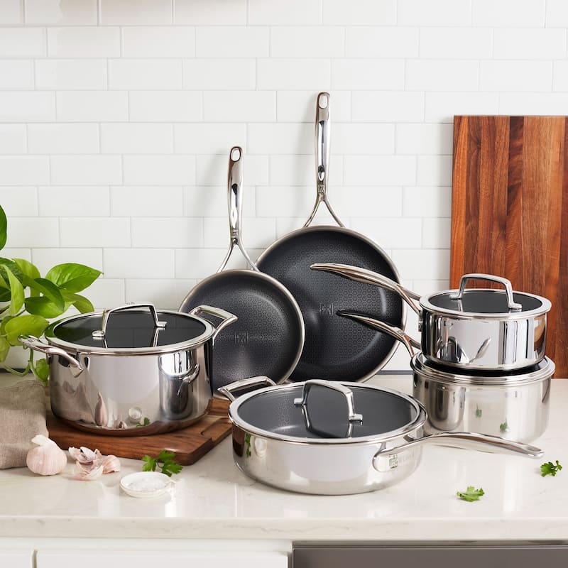 ZWILLING Peak 10-pc Stainless Steel Ceramic Nonstick Dual Performance Cookware Set