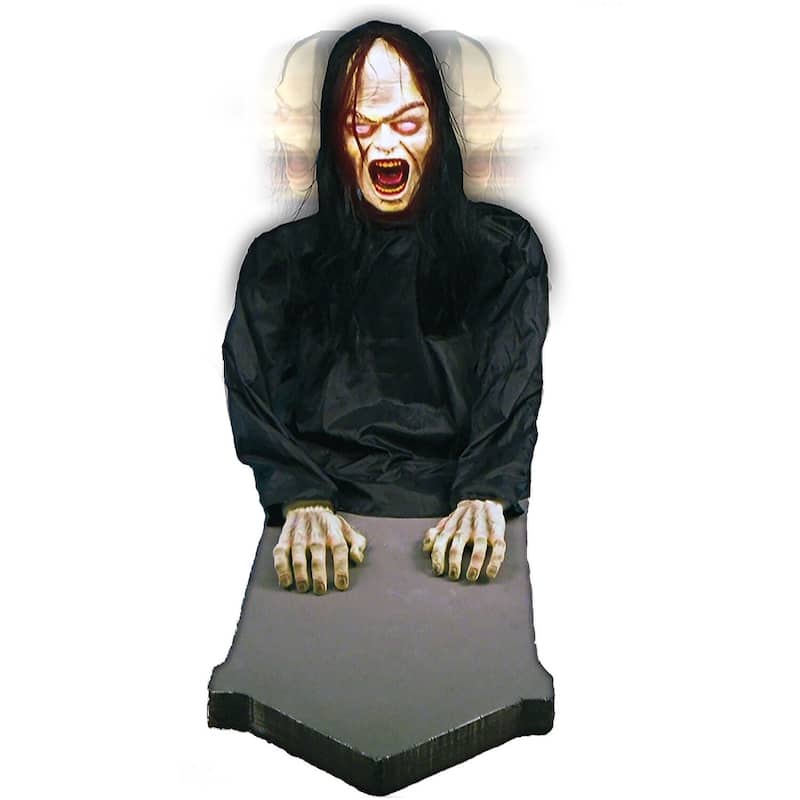 Haunted Hill Farm Resurrection Mary by Tekky, Indoor or Covered Outdoor Premium Halloween Animatronic, Battery Operated