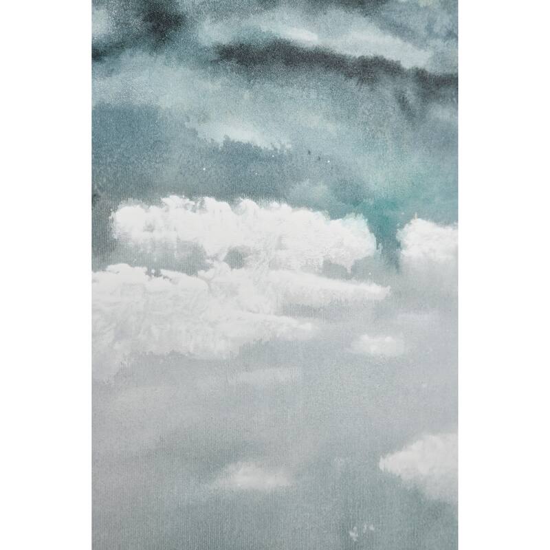 Canvas Leaf Living Room Framed Wall Art with Silver Frame