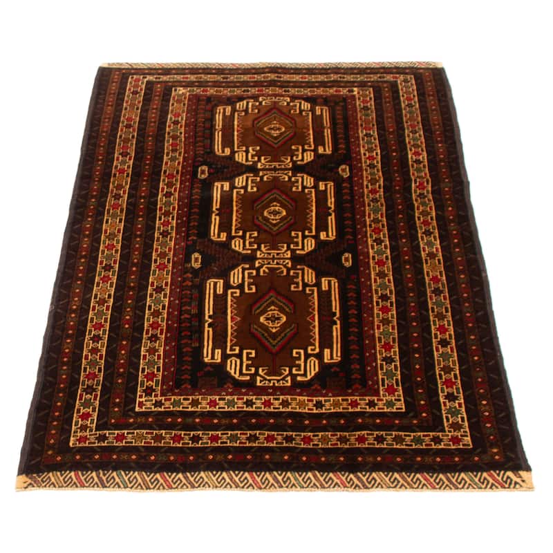 Teimani Brown Rug 3'9" x 6'7" - 3'9 x 6'7