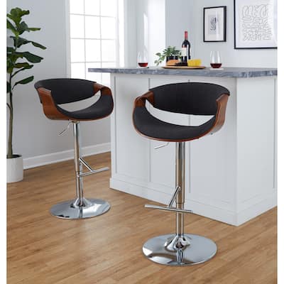 Carson Carrington Sauda Adjustable Bar Stool with Straight T Footrest (Set of 2)
