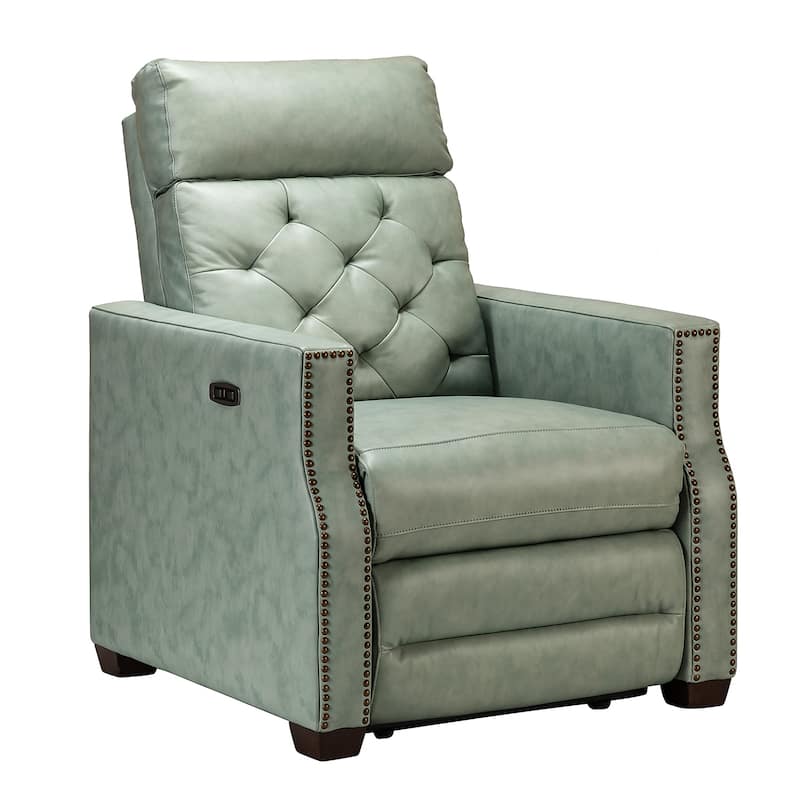 Alina 31.50" Wide Genuine Leather Power Recliner with USB Port
