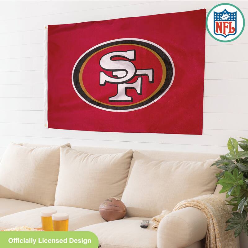 San Francisco 49ers Single Sided Flag w/ 2 Grommets, 3'x5'