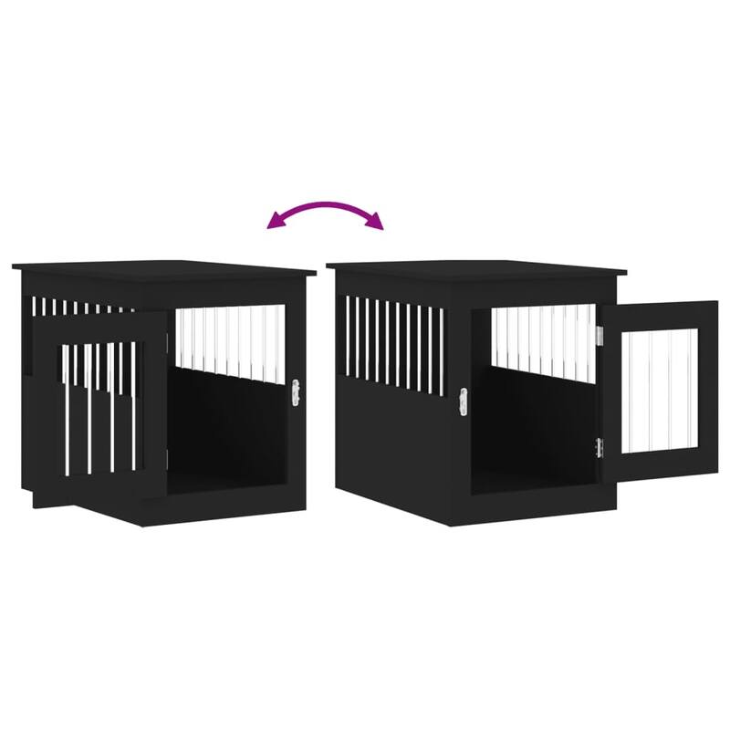 vidaXL Dog Crate with Door Doghouse Puppy Kennel Peg Cage Engineered Wood