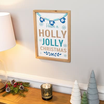Have A Holly Jolly Christmas Framed Wall Art - 15.5" x 11.75"