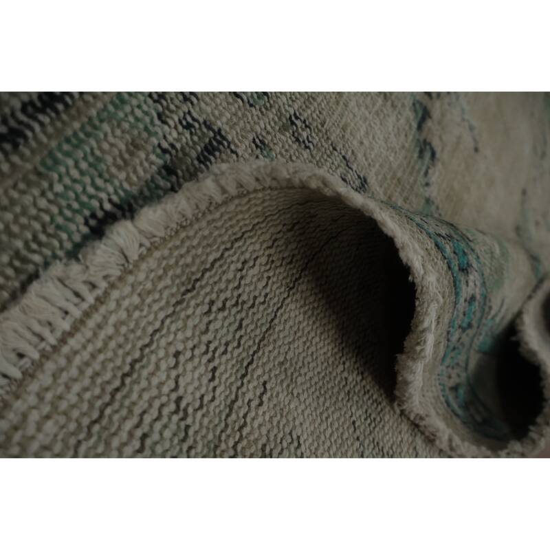 Hand Knotted Oriental 100% Wool Carpet Transitional Floral Beige & Ivories Anatolian Area Rug - 9' 4'' X 5' 10''