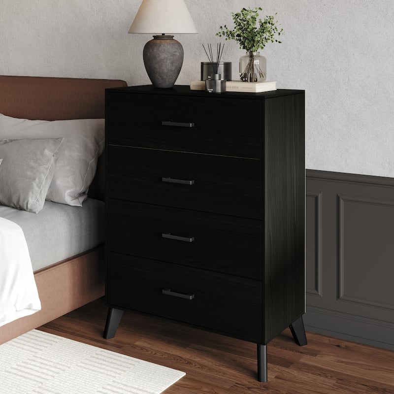 CraftPorch Classic Style 4-Drawers Wooden Chest