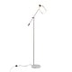 preview thumbnail 20 of 25, Marcel Contemporary Floor Lamp with Glass Shade and Marble Base Nickel/Clear & Frosted Glass