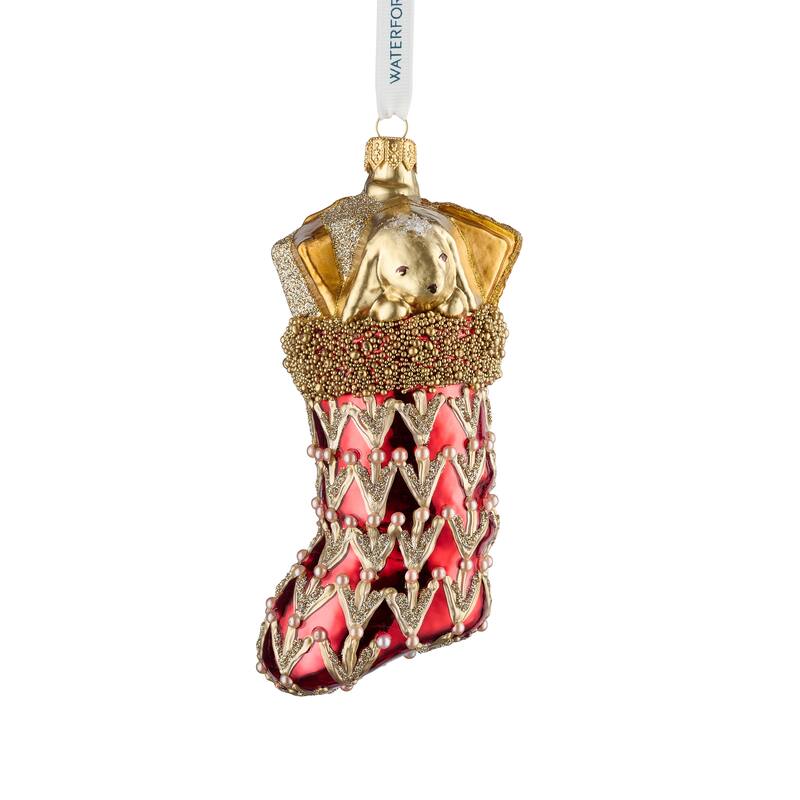 Waterford Holiday Heirlooms Red Filled Stocking