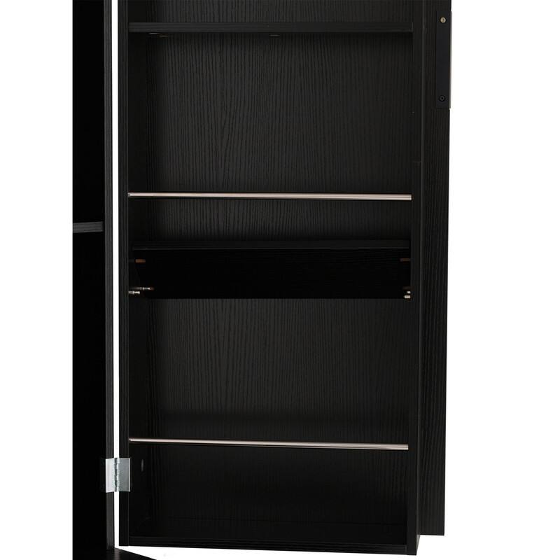 72" Fluted Kitchen Pantry Cabinet, Freestanding Cupboard Storage Cabinet with 2 Drawers for Smart Organization