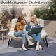 preview thumbnail 6 of 32, All-Weather PE Rattan Double Papasan Chair Loveseat with Soft Cushion for Indoor Outdoor