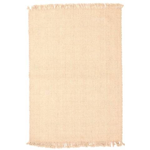 ECARPETGALLERY Hand Tufted Sienna Beige Wool Rug - 5'2 x 7'6