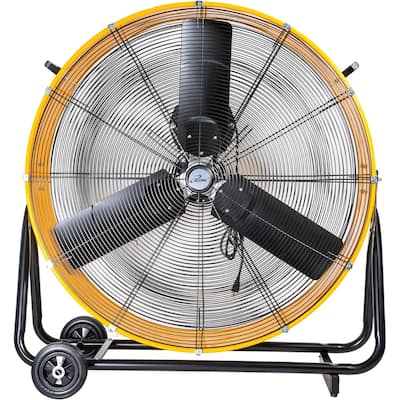 iLiving 36 Inches 16000 CFM Heavy Duty High Velocity Barrel Floor Drum Fan with DC Brushless Motor, Stepless Speed Adjustment