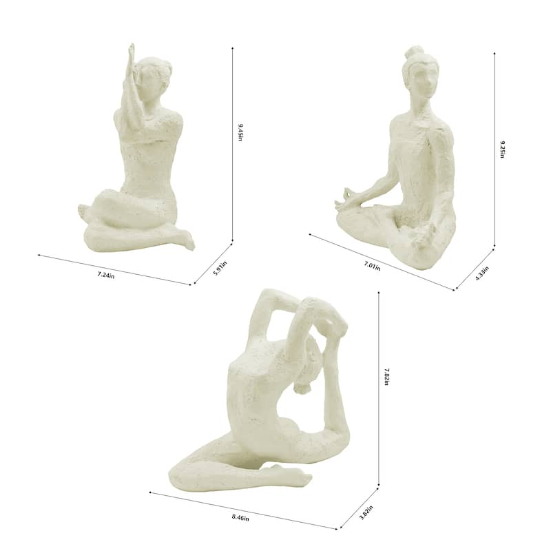 Hi-Line Abstract Yoga Pose Sculpture Set