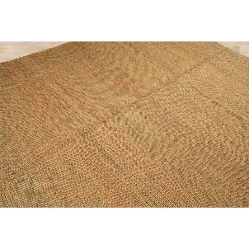 8x10 Tibetano Hand Woven Seagrass Gold Modern & Contemporary Flatweave Rug - 8' x 10'