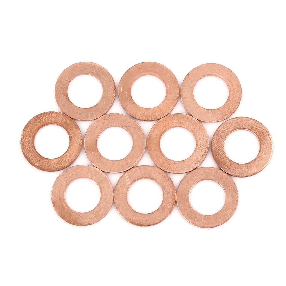 Shop 10pcs 10 X 18 X 1mm Copper Tone Engine Oil Drain Crush Flat