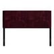preview thumbnail 29 of 35, CraftPorch Corduroy Modern Upholstered Pleated Velvet Headboard Red - Full