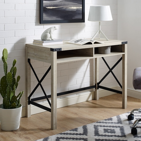 The Gray Barn 42" Metal X Farmhouse Desk. Opens flyout.