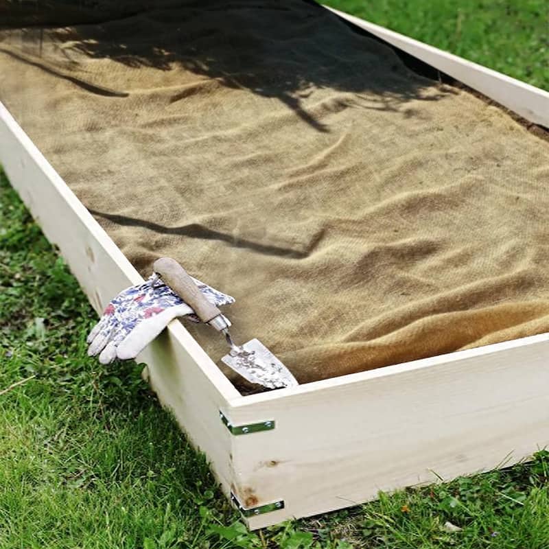 3.3 ft. x 100 ft. Economy 5.8 oz. Natural Burlap Fabric - Versatile Weed Barrier, Raised Bed Liner (100 Foot Roll)