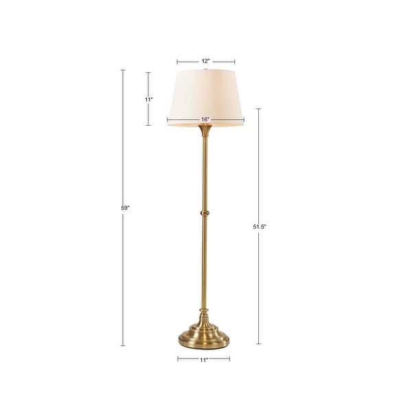 Madison Park Signature Aelorian Antique Brass Floor Lamp 59"H