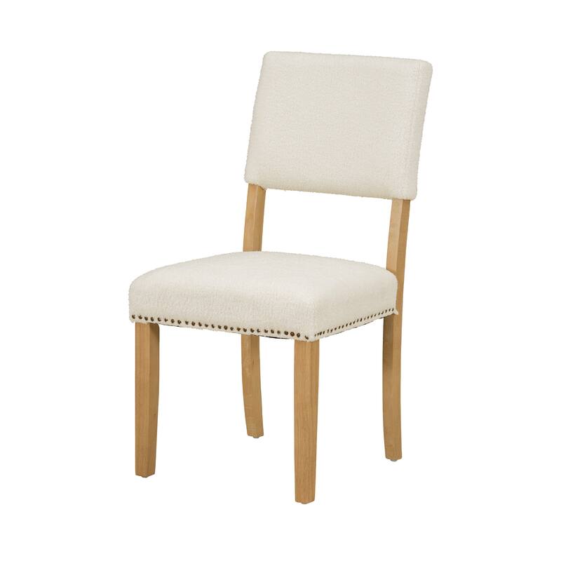 Ergonomic 5-Piece Round Dining Table Set w/4 Upholstered Dining Chairs