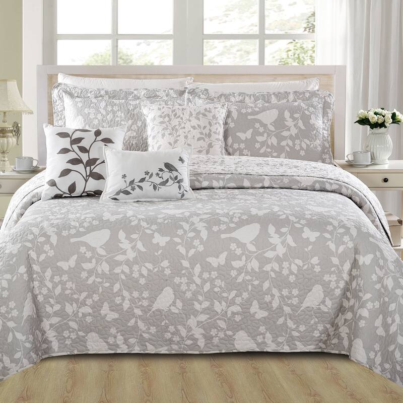 Serenta Birdsong 6-piece Quilted Bedspread Coverlet Set