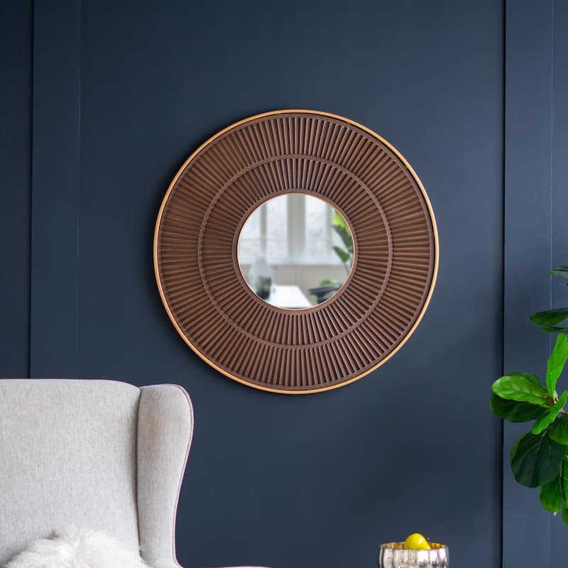 Artistic Style Round Mirror for Living Room