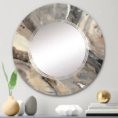 Designart 'Morning Effervescence III' Printed Abstract Painting Wall Mirror
