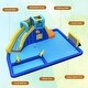 preview thumbnail 9 of 8, Gymax Inflatable Water Slide Climbing Bounce House Splash Pool w/ 735W - See Details