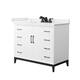 Option White / White Quartz Top / Matte Black Hardware